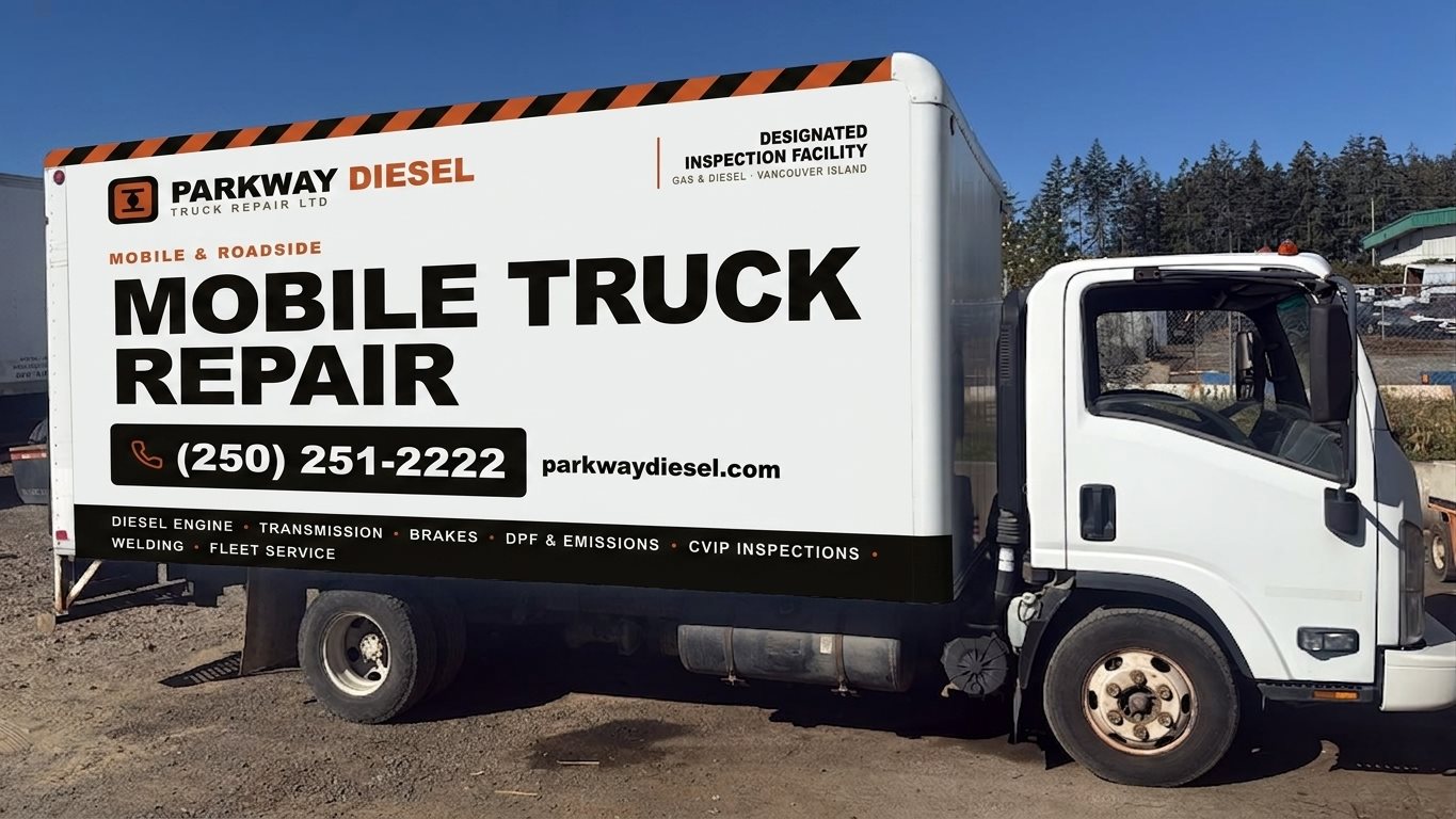 Parkway Diesel mobile truck repair vehicle serving Nanaimo and Vancouver Island